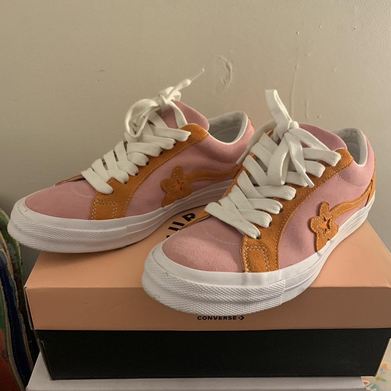 Tyler The Creator Converse Golf Le Fleur Ox Mens... - Depop