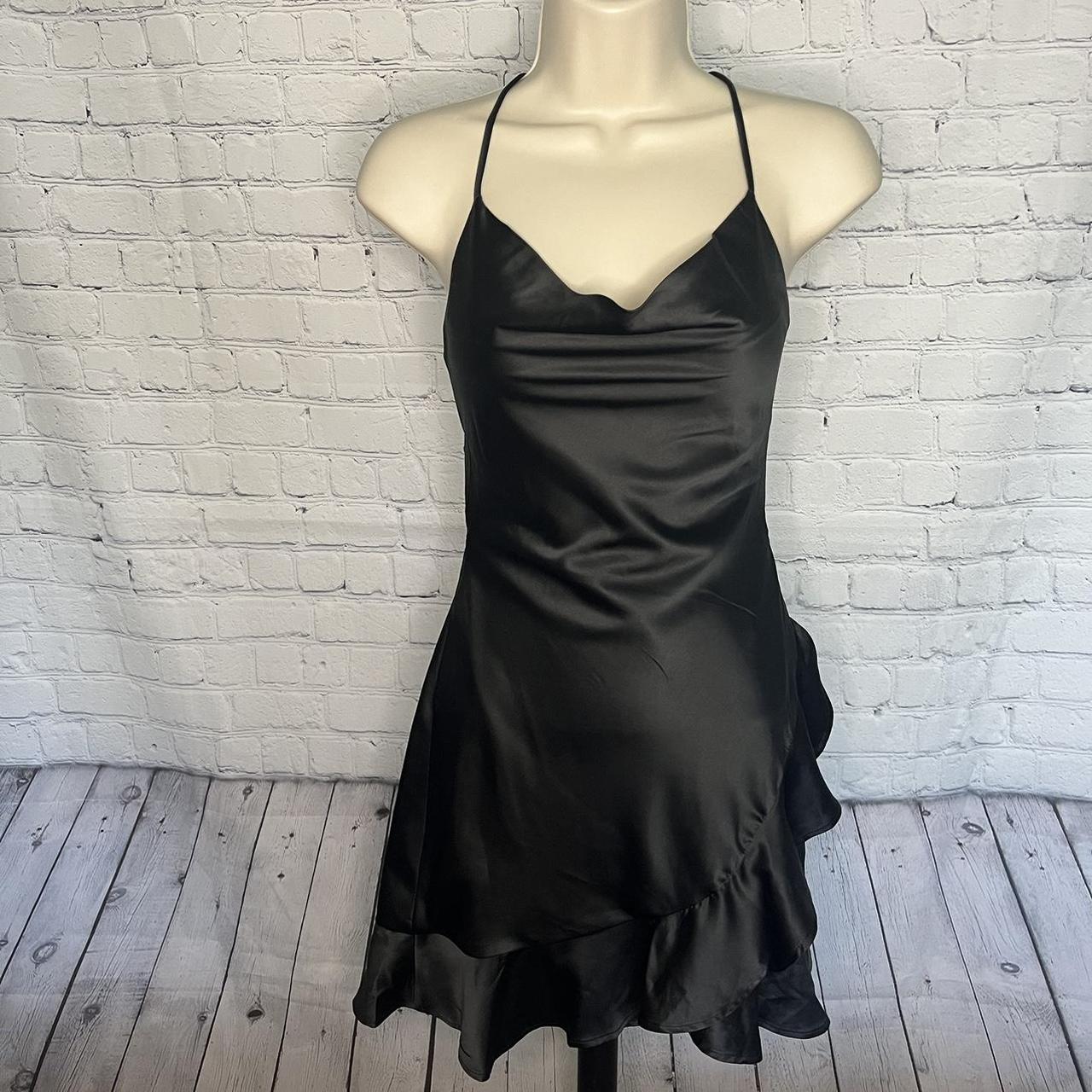 Princess Polly Women's Black Dress | Depop