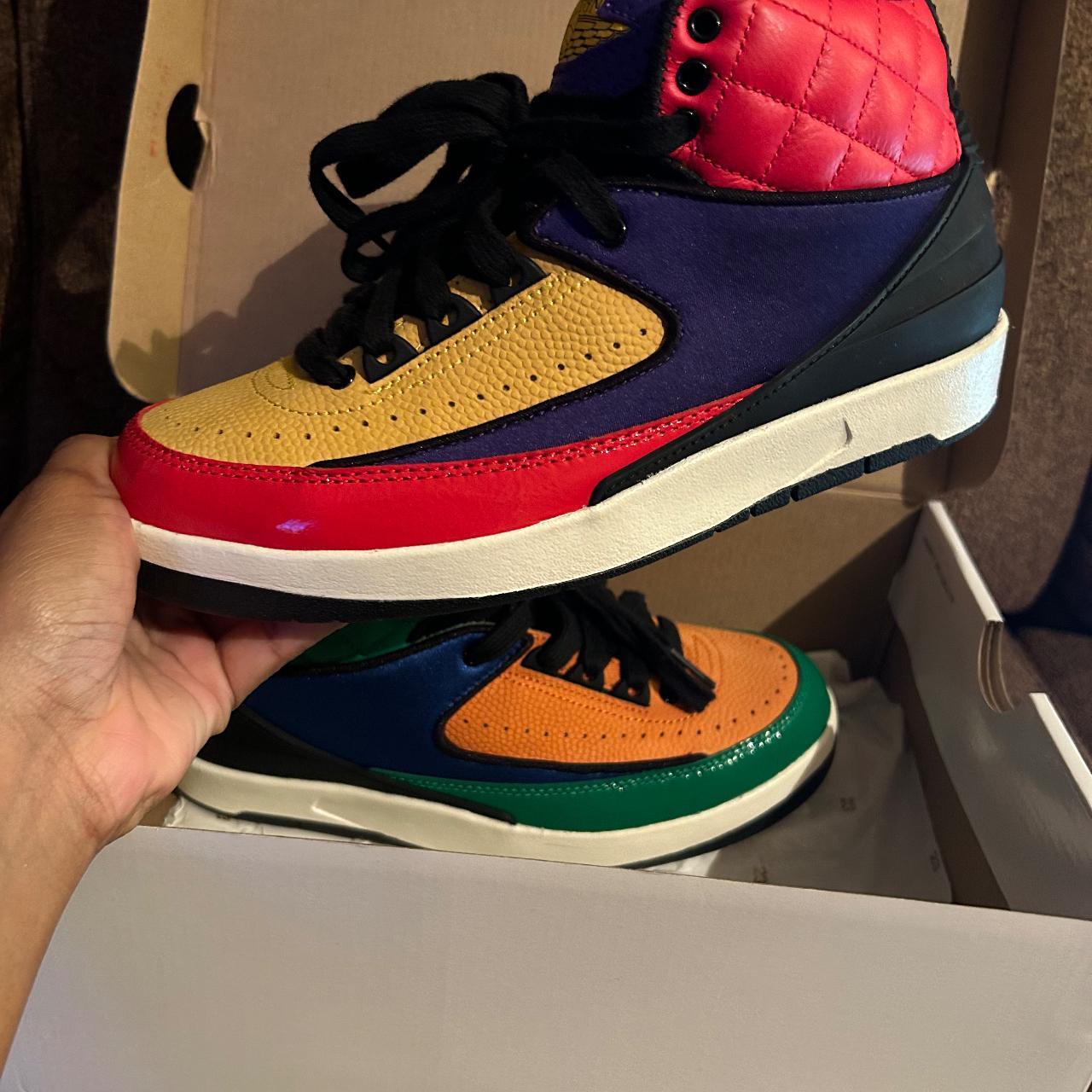 jordans with 2 different colors