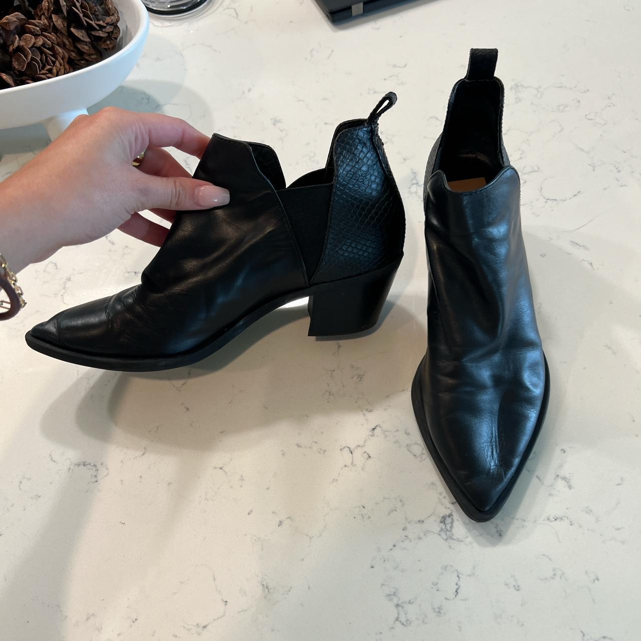 dolce vita black leather booties