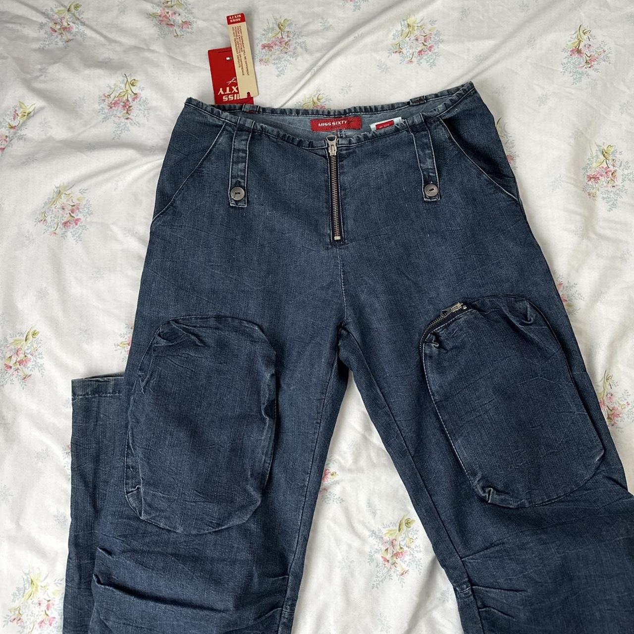 Super Rare vintage Miss Sixty Cargo Jeans !!! -... - Depop