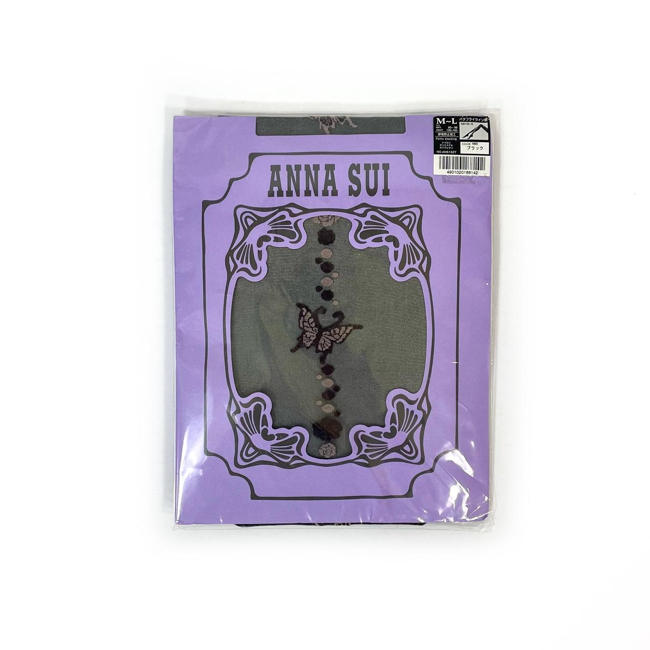 Anna Sui Women's Black and Purple Hosiery-tights