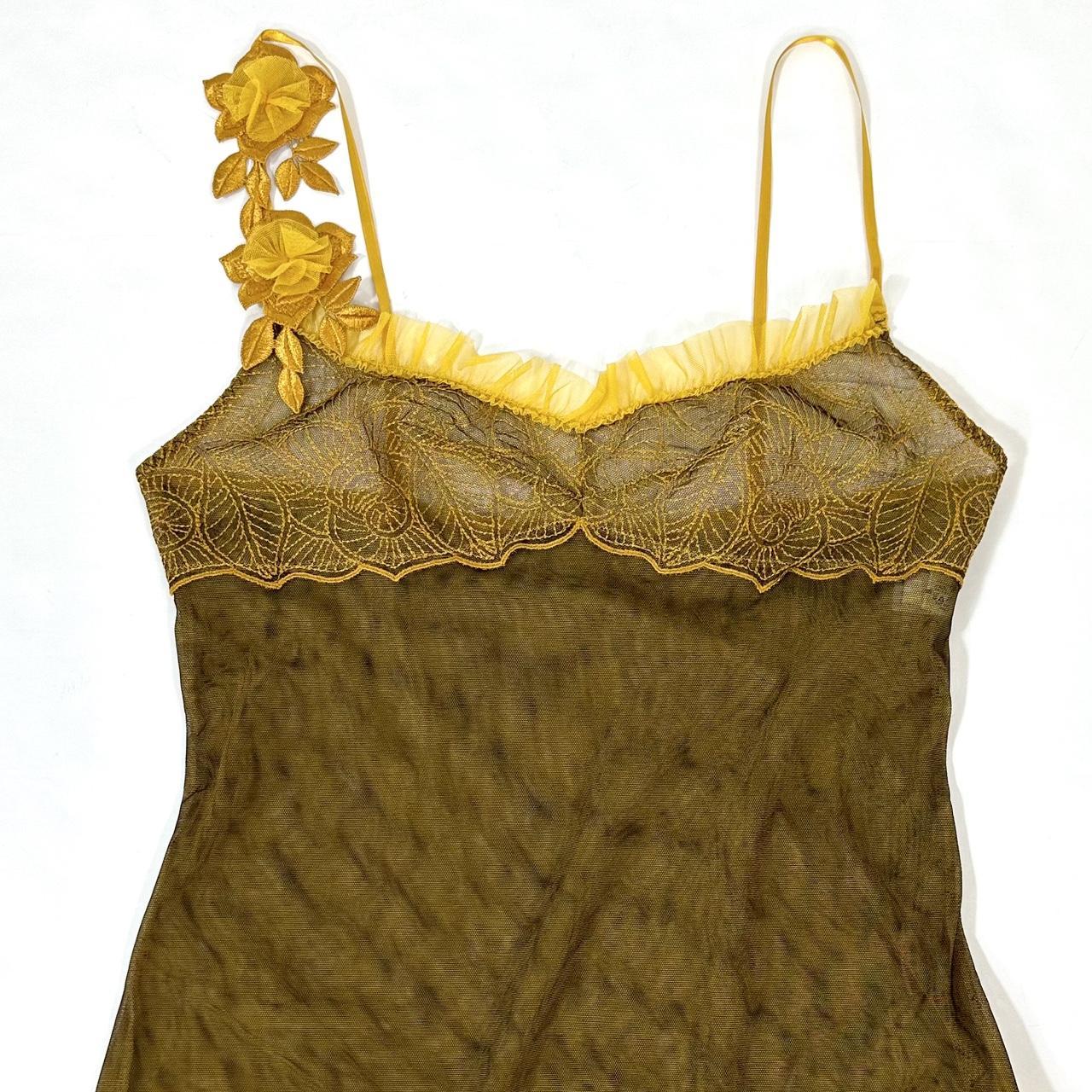 Ravage floral mesh slip dress, size Small / FR... - Depop