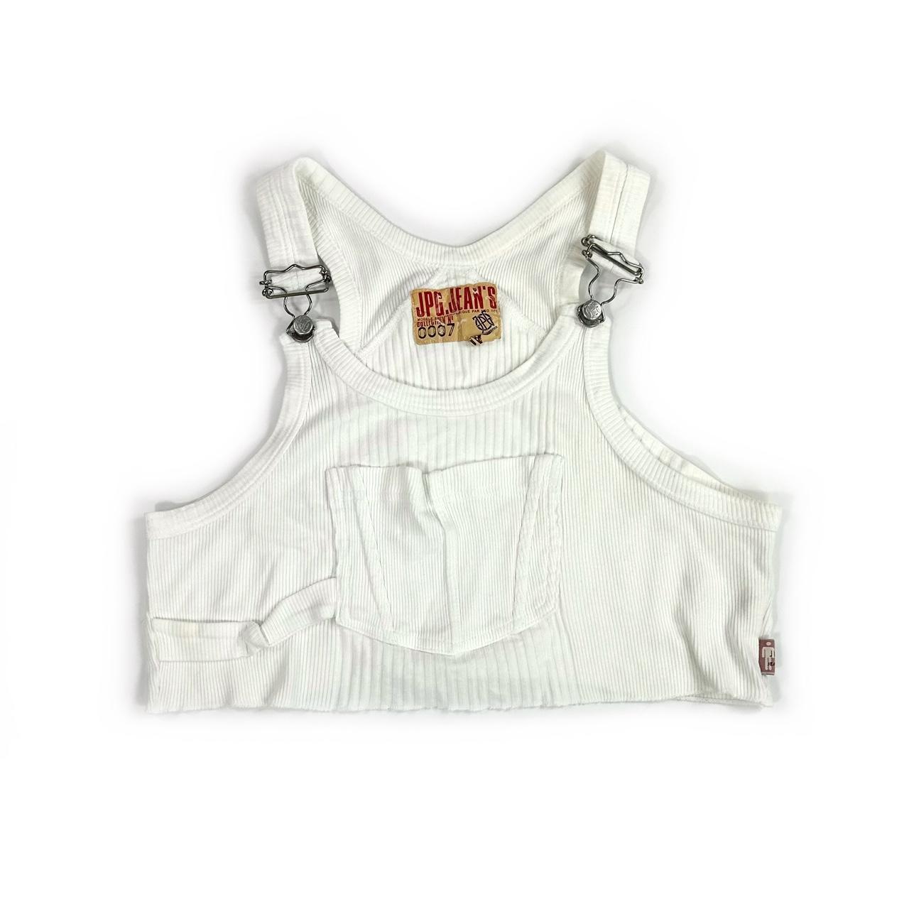 Jean Paul Gaultier JPG Jean's white overall tank | Depop