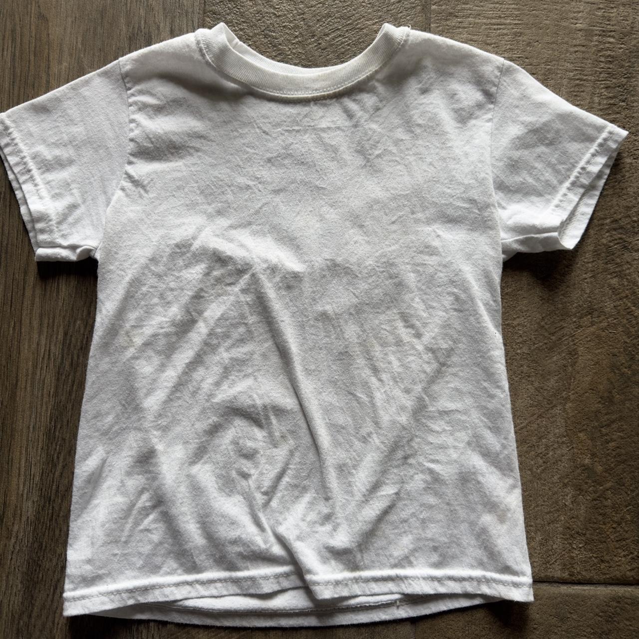 basic plain white baby tee • hanes brand • size... Depop