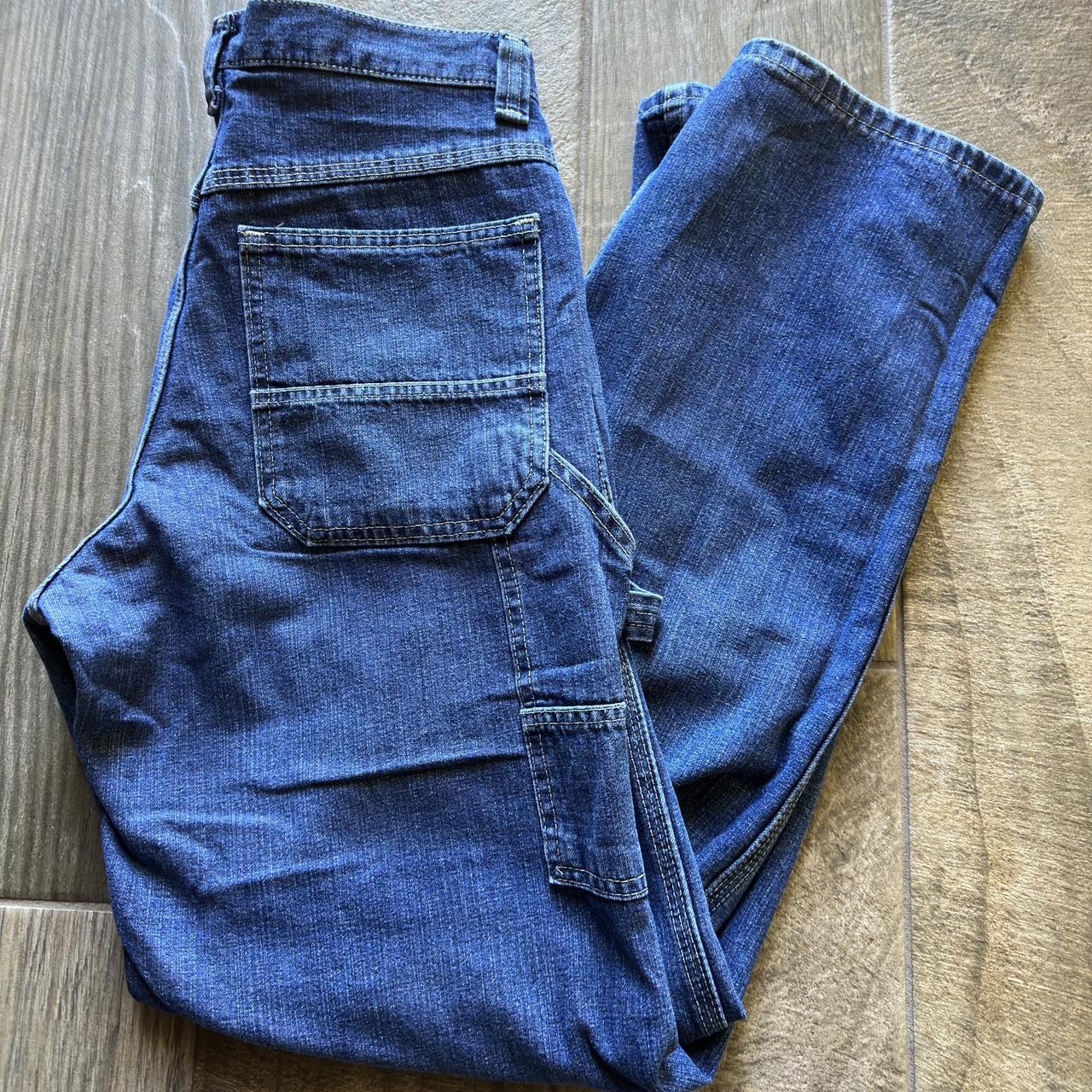 Lee Dungarees baggy carpenter jeans • low rise and... - Depop