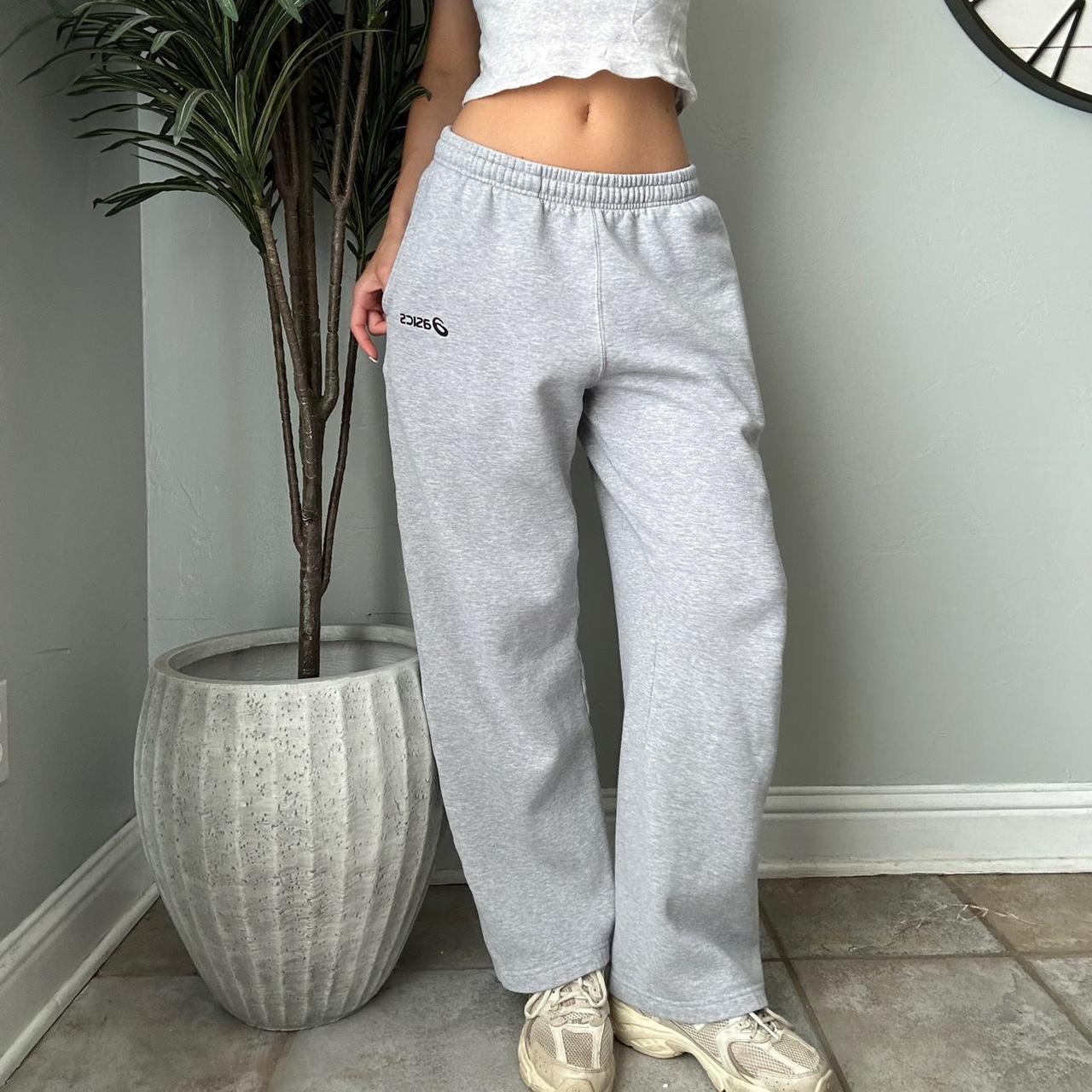 super wide leg grey dad sweatpants • light grey... - Depop