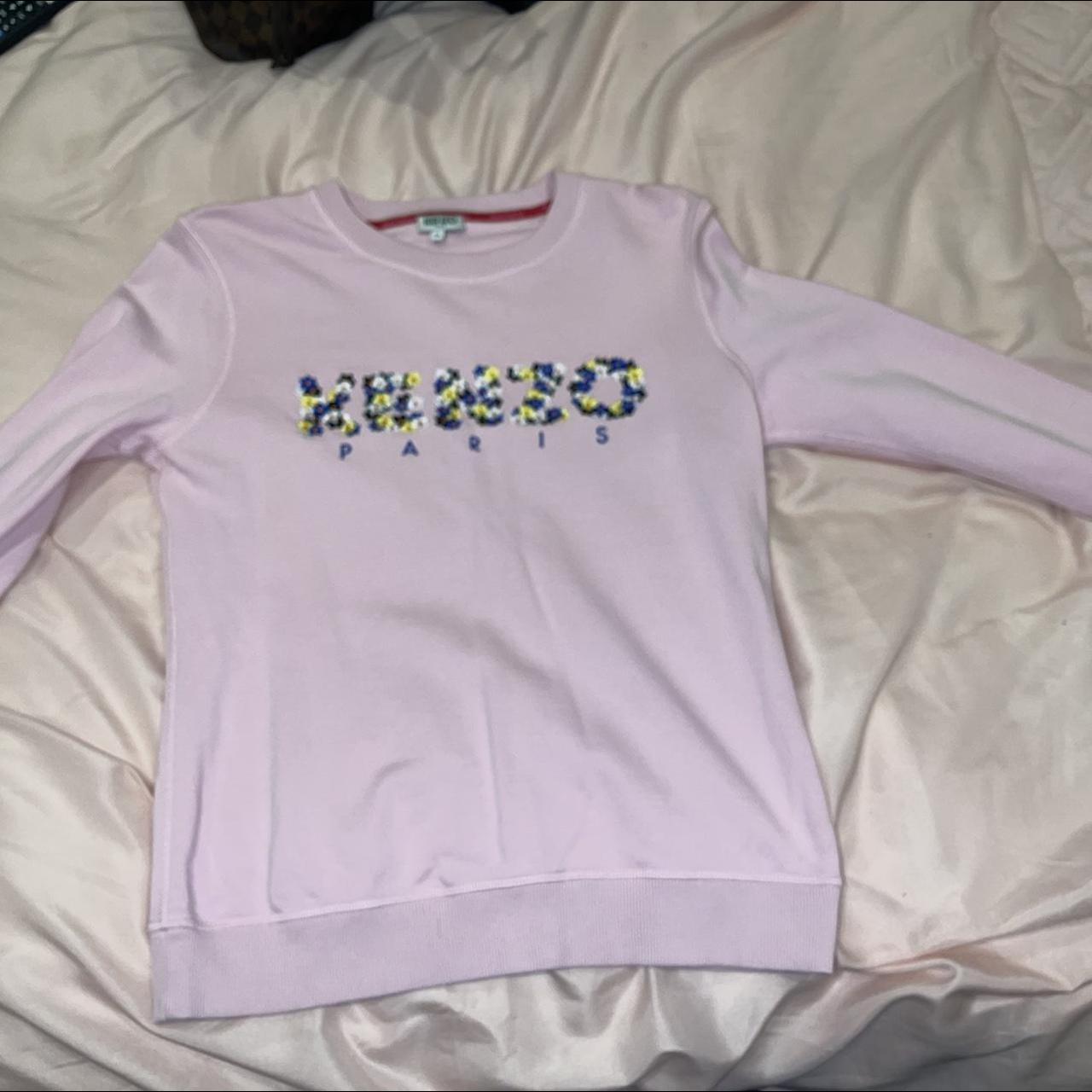 BABY PINK KENZO JUMPER WORN ONCE SIZE MEDIUM OPEN... - Depop