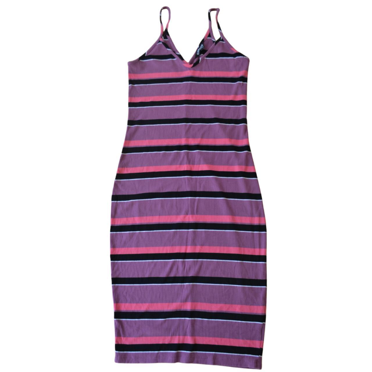 Express Women's Pink and Purple Dress Depop