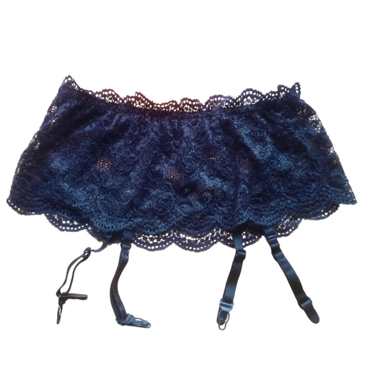 Black lace 2024 garter belt skirt