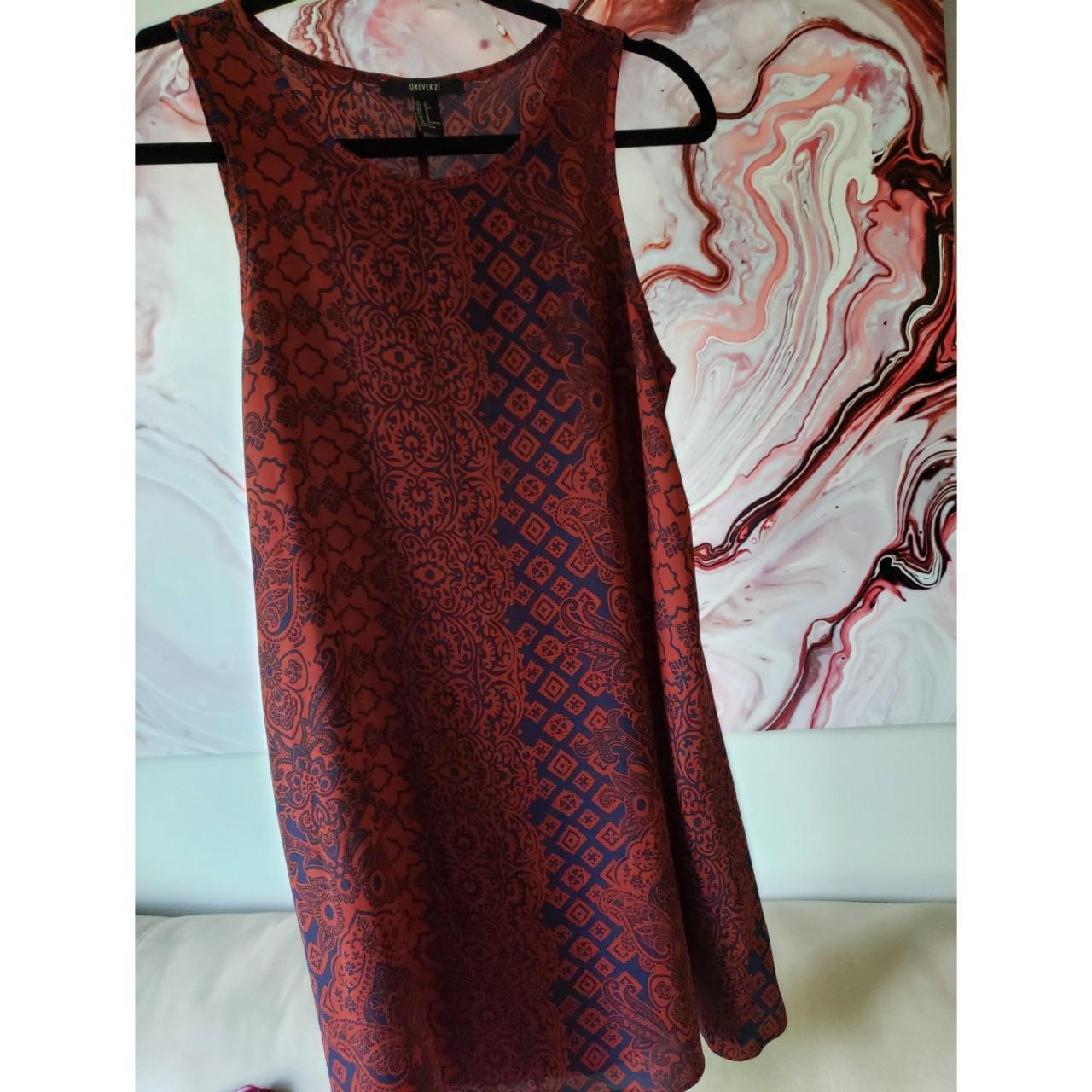 Forever 21 Women's Navy and Red Dress