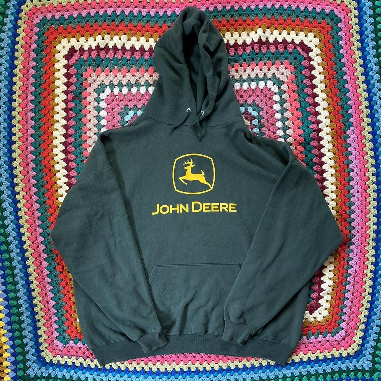 John Deere Vêtements Enfants Sweat à Capuche John Deere Enfant - Polaire Douce, Fermeture Éclair - 70% Coton 30% Polyester Sweat John Deere Adulte