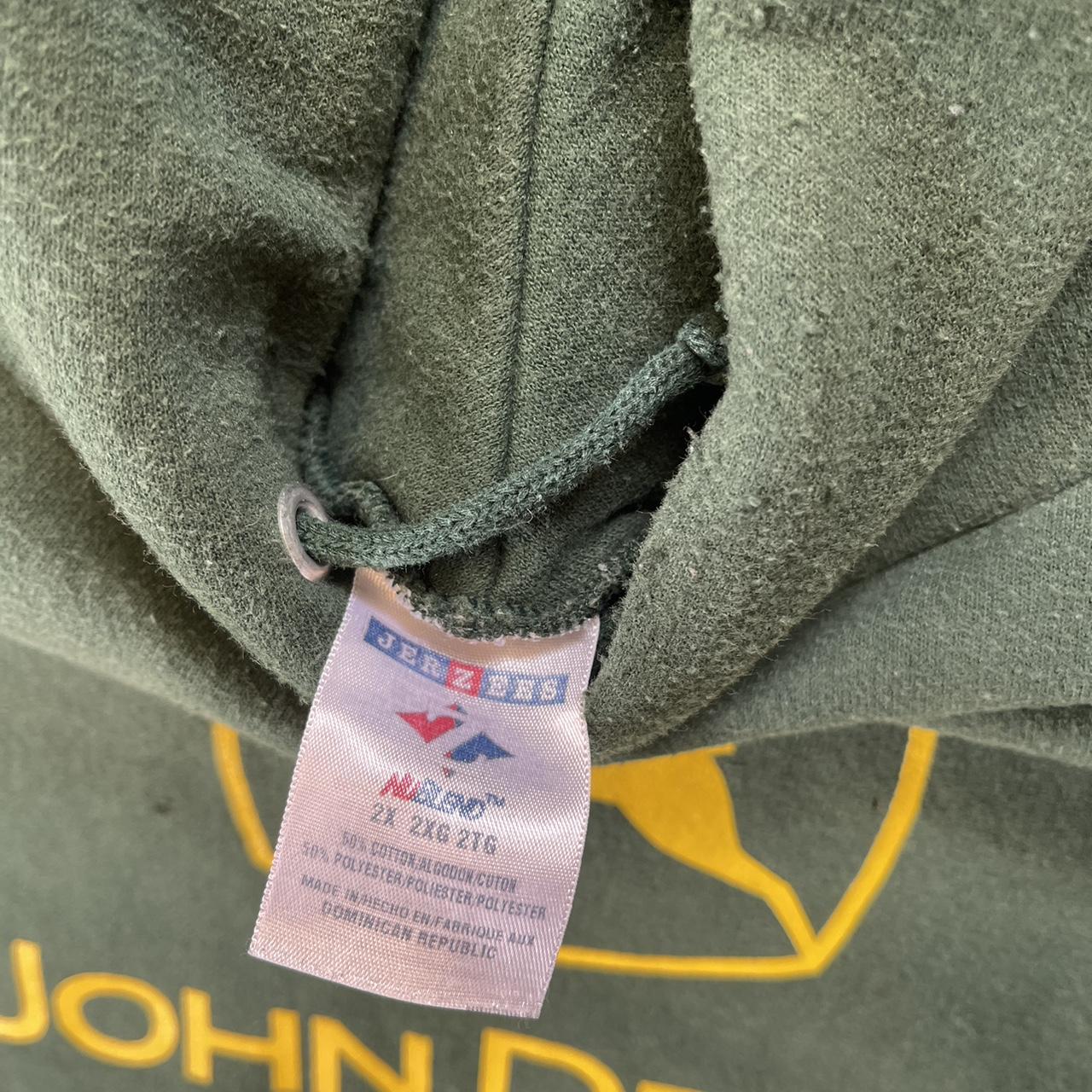 Vintage Y2K Hoodie John Deere Men’s XXL Forest Green... Depop