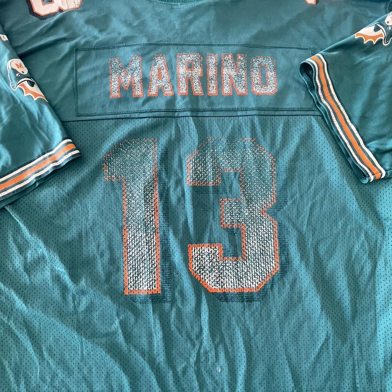 Vintage Miami Dolphins Dan Marino Jersey Logo - Depop