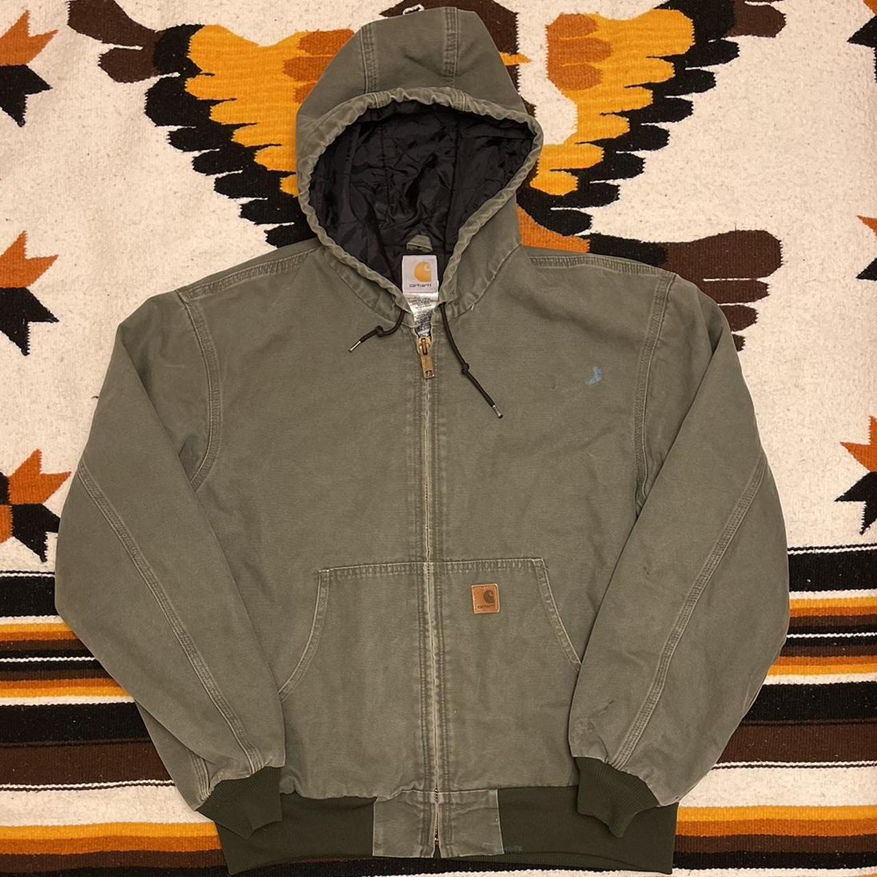 Carhartt Canvas Work Jacket Quilted Lining Men’s... - Depop