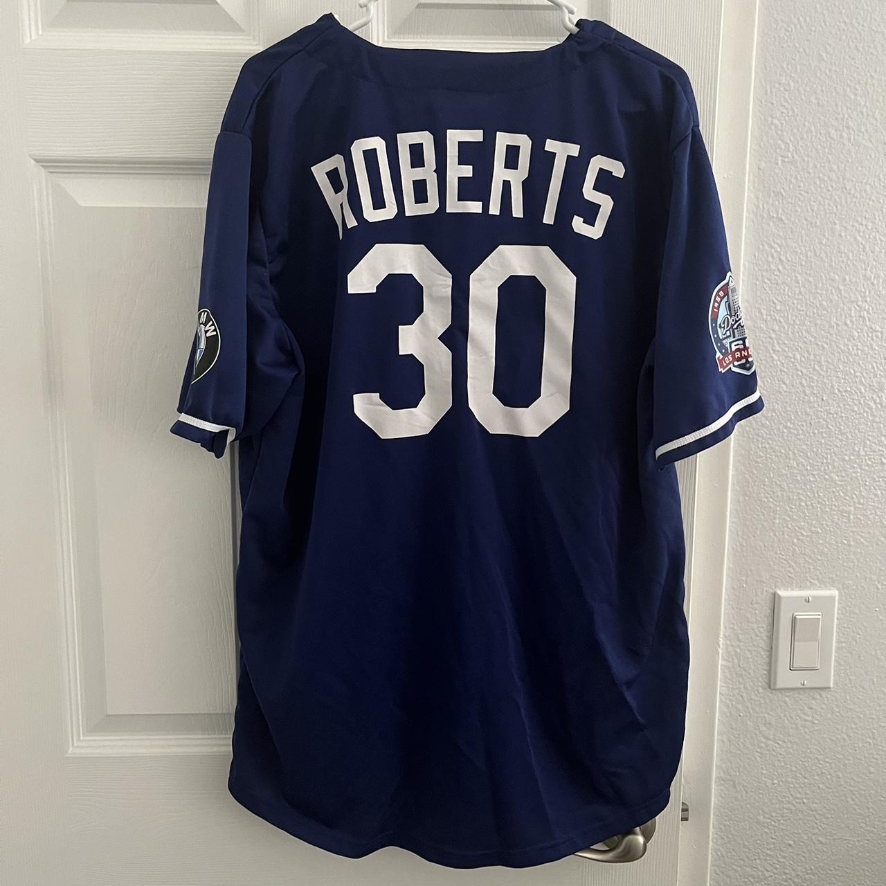 selling a authentic Dodgers away jersey. Bought in - Depop