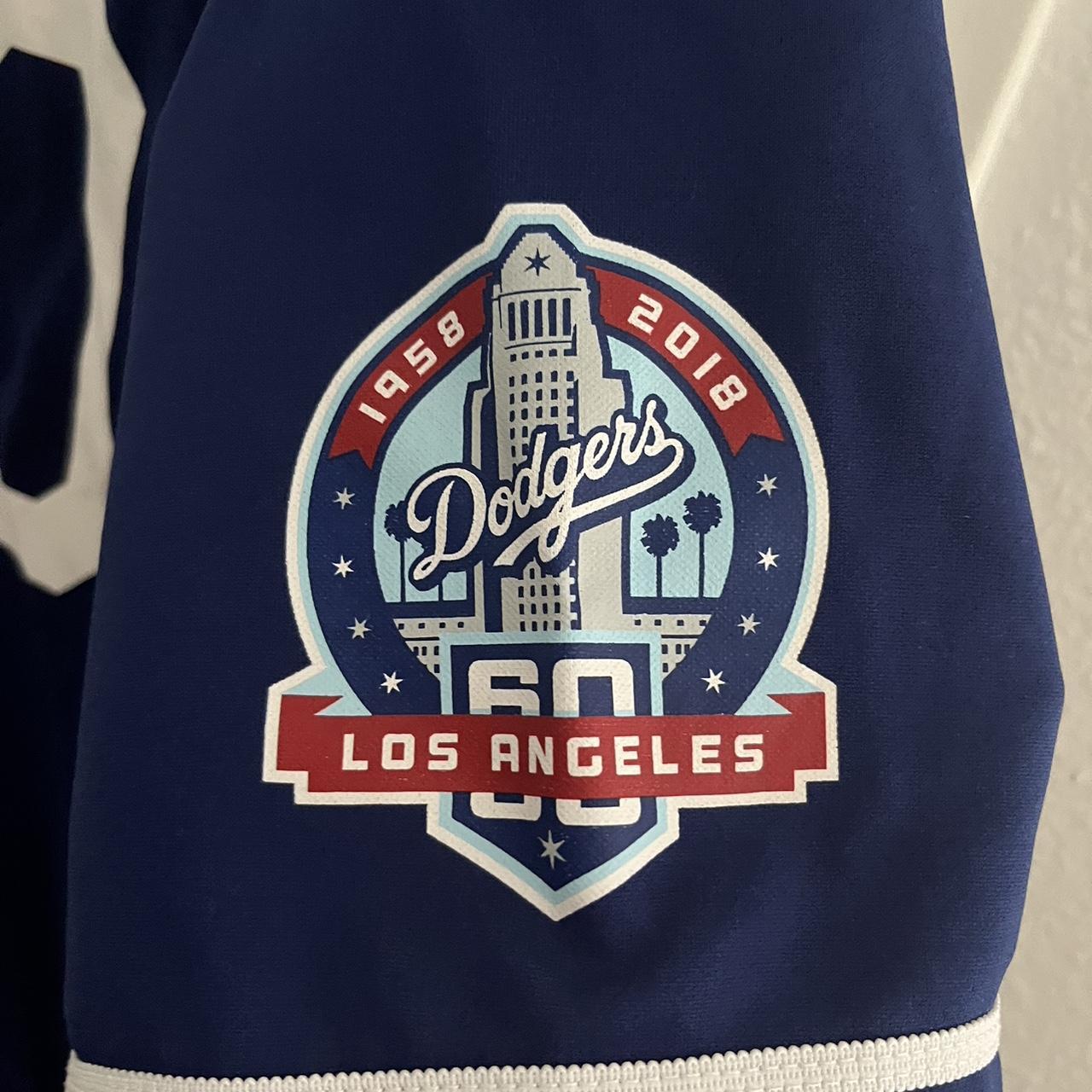 selling a authentic Dodgers away jersey. Bought in - Depop