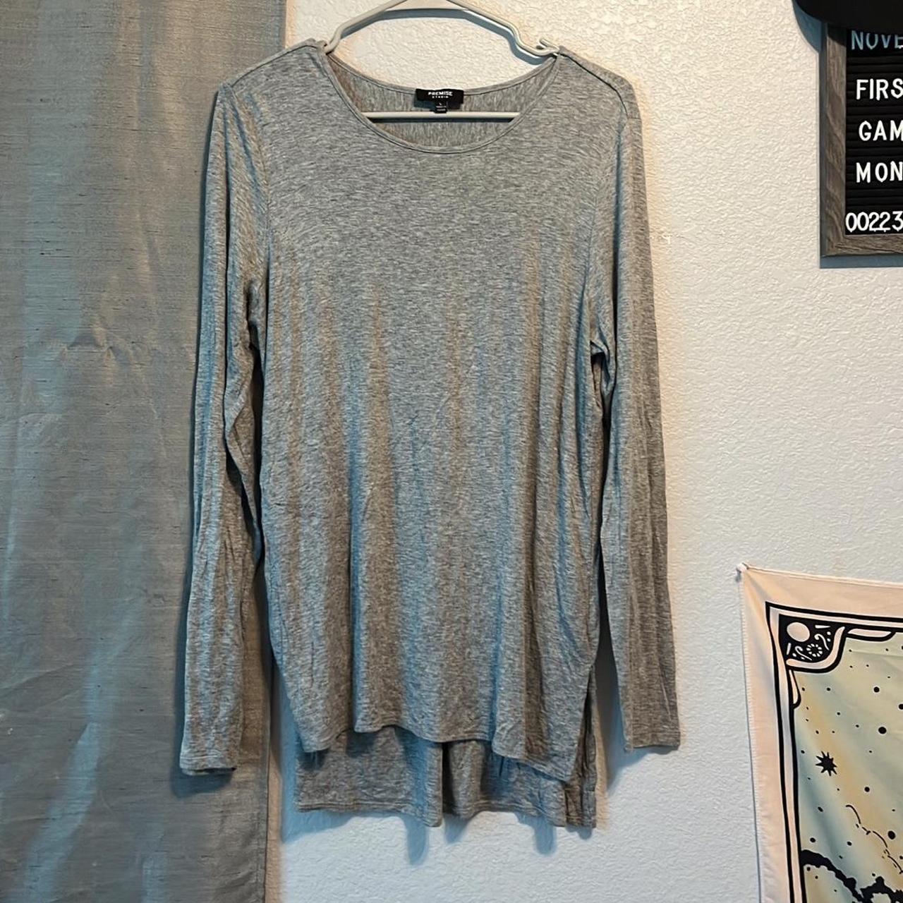 Premise studio blouse Size L Grey blouse top. Depop