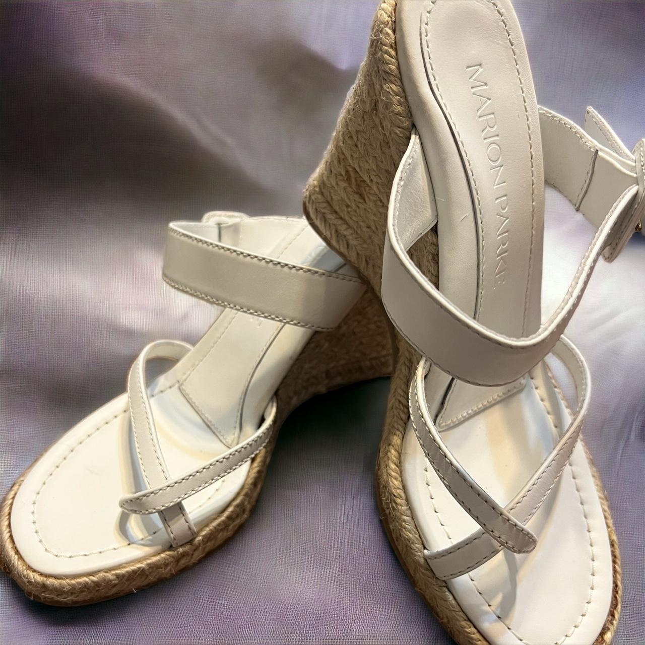 Marion Parke leather wedge sandals Size 39.5 or US... - Depop