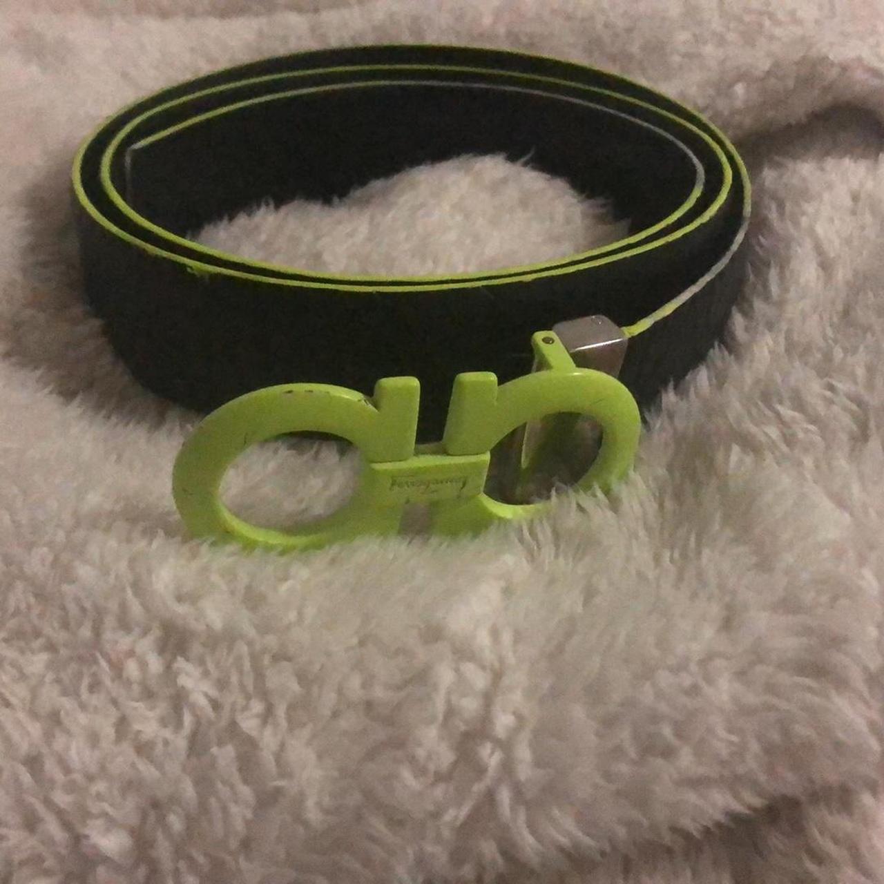Salvatore Ferragamo Men's Belt - Green/Black – Green and