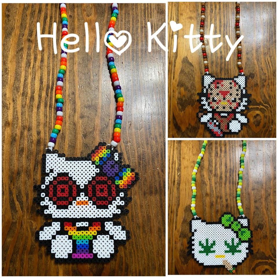 RezzKitty Huge Hello Kitty Perler Regular Perler Necklace