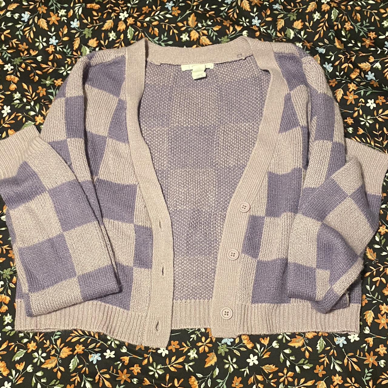 Tillys Purple Cardigan Cropped Size Small Depop