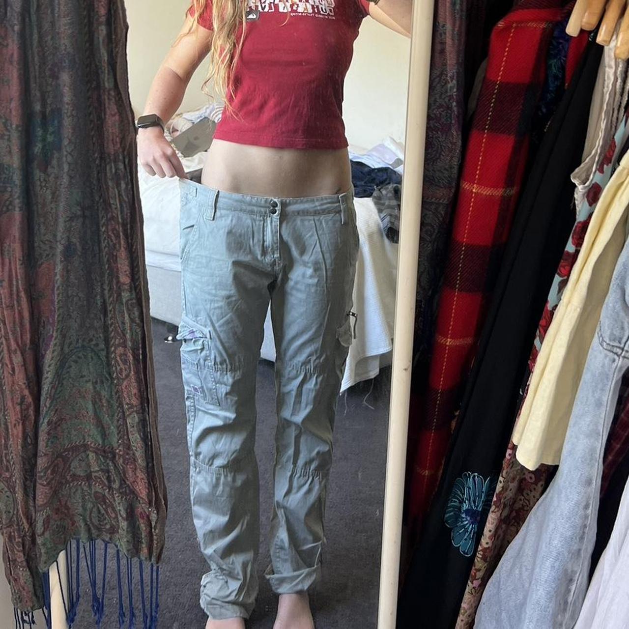 Vintage rusty cargo pants Size 14 shown on a au 8... Depop