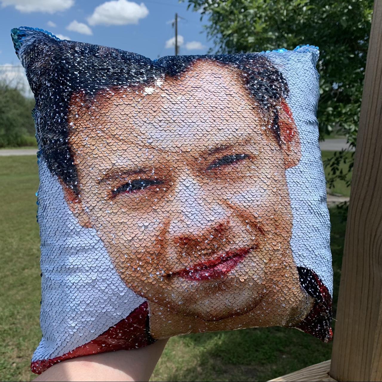 Harry styles sequin top pillow