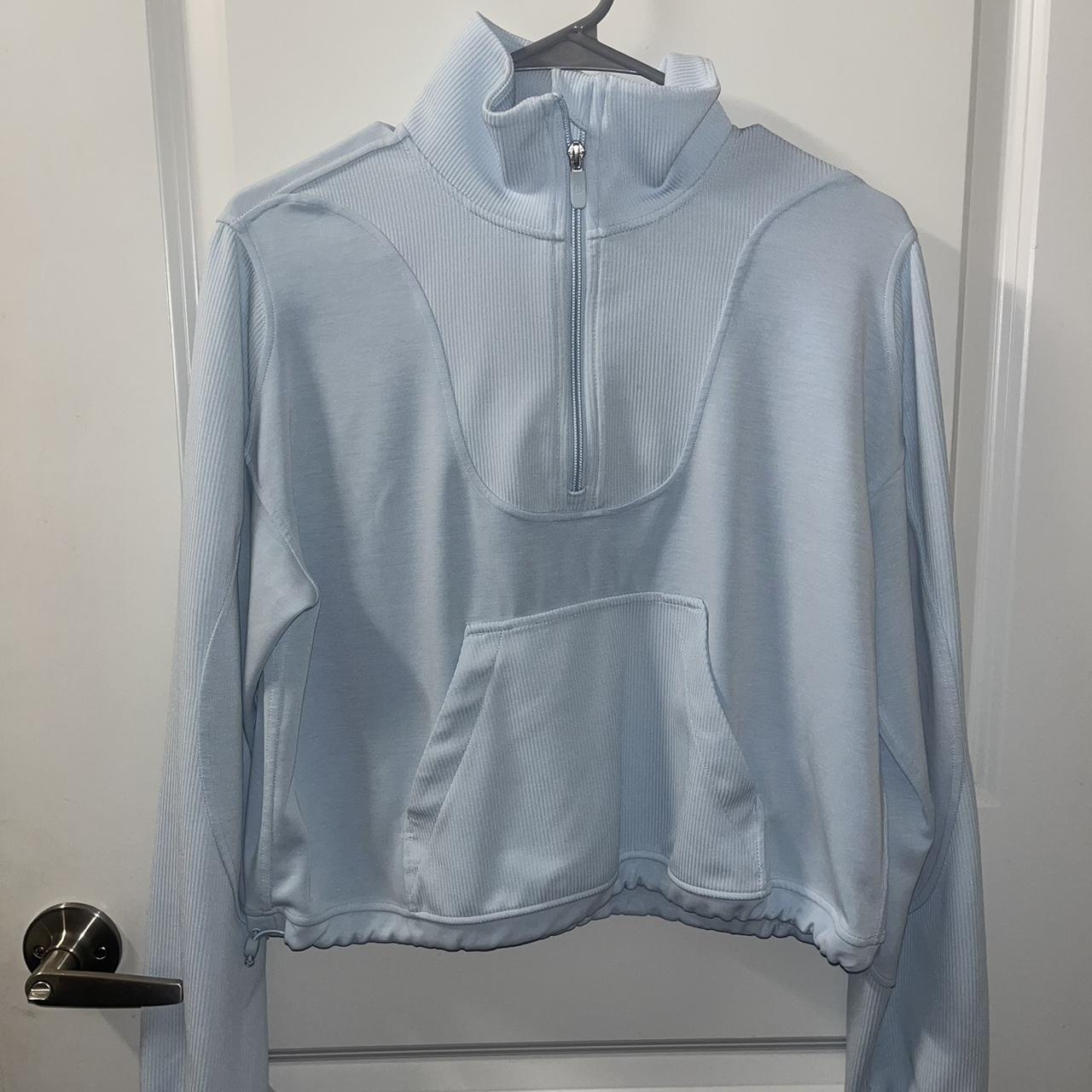 Lululemon powder blue softstreme quarter zip. In... Depop