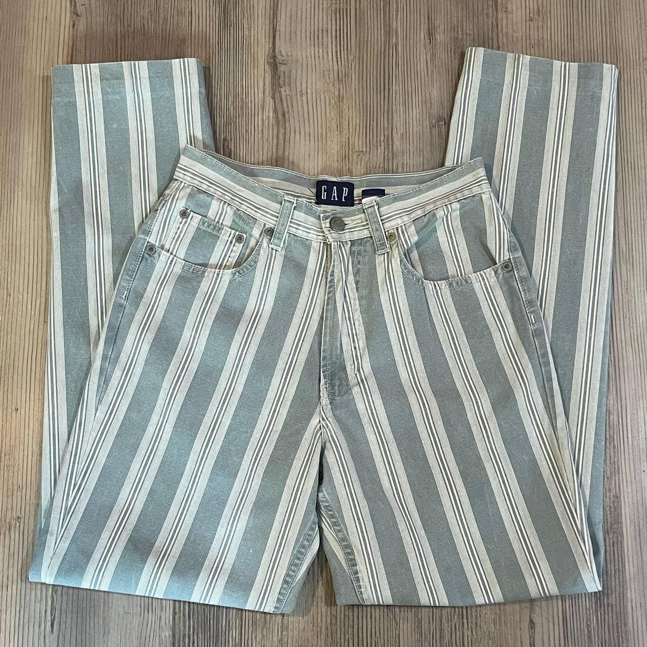 Gap Vintage Striped Cheeky Fit Pants - size... - Depop