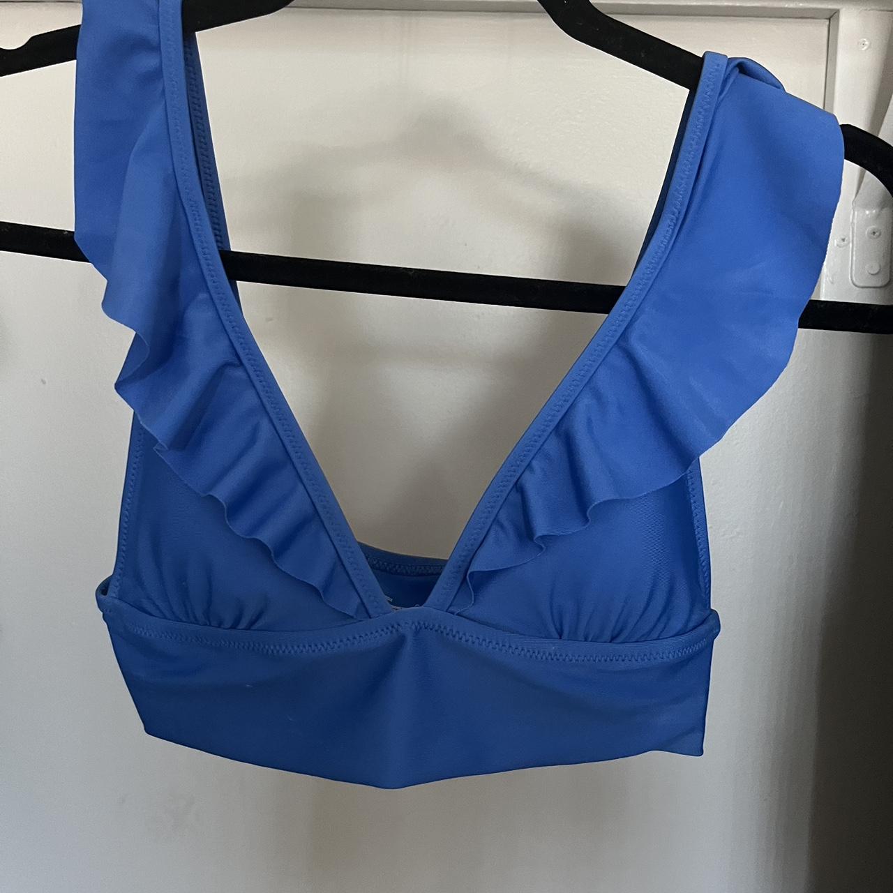 aerie bikini top super cute color + ruffles no... - Depop