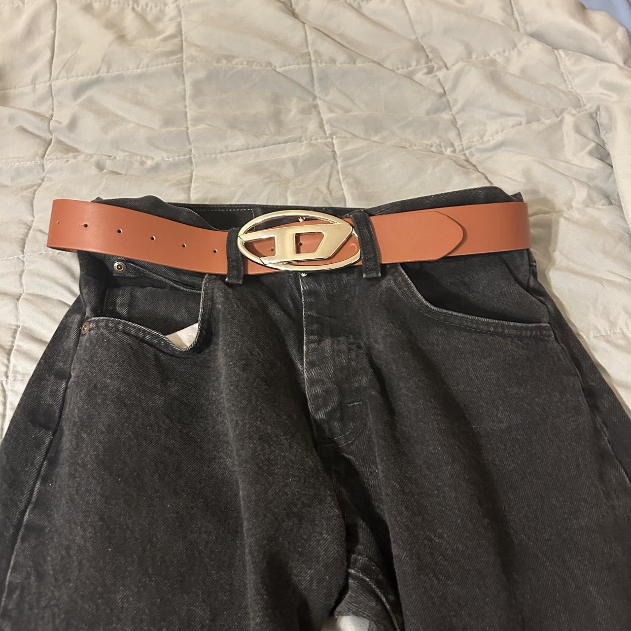 Brown diesel belt barley worn belt part is old so... - Depop