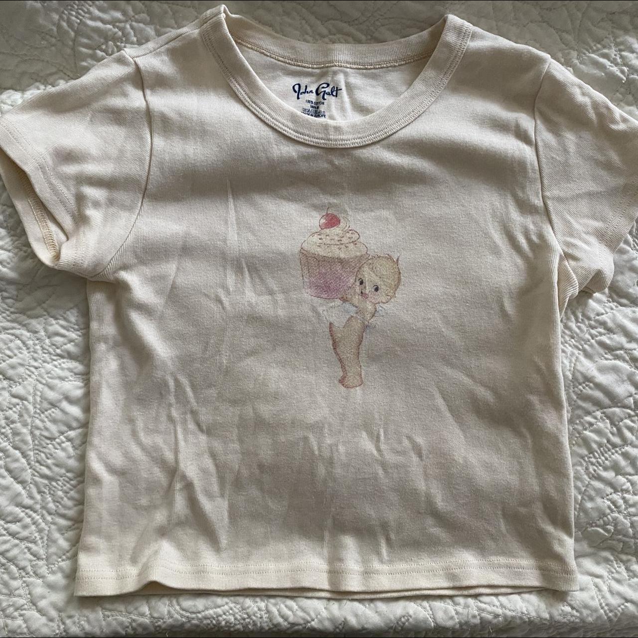Brandy Melville Ashlyn Angel Baby Cupcake Top Shirt... Depop