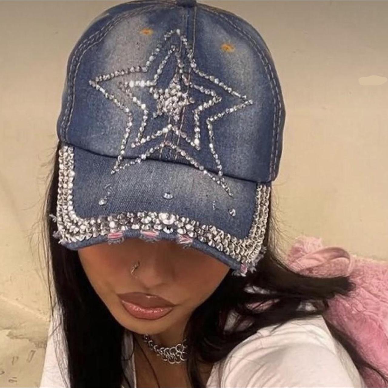 CUTE Y2K 2000's BLING/RHINESTONE HAT ✨, BRAND NEW...