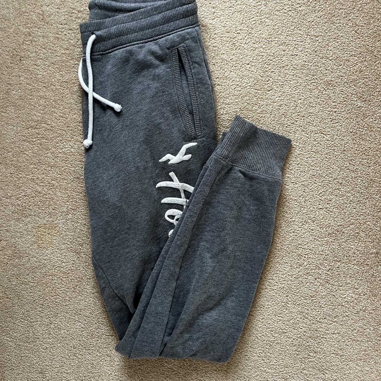 Cute hollister grey joggers Super SUPER comfy... - Depop