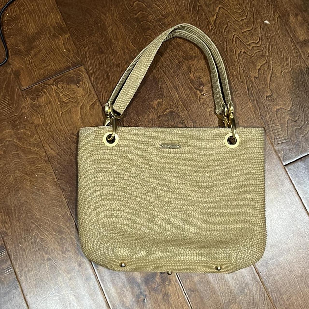 Eric Javits Purse Tan Straw detachable straps - Depop