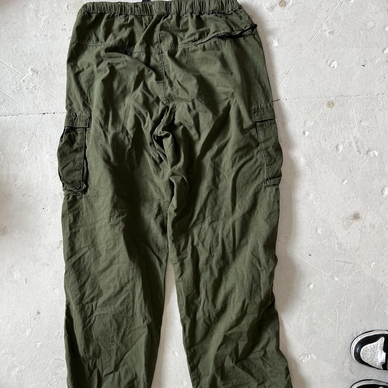 Urban Outfitters Green Cargo Parachute Pant Never Worn - Depop