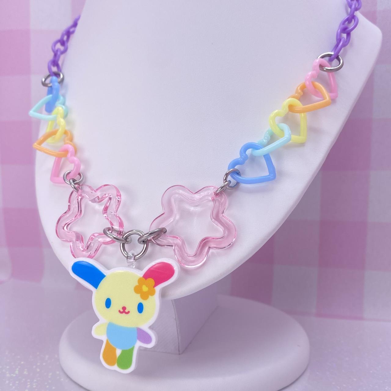 U*SA*HA*NA Pastel Rainbow Kawaii Necklace ♡ ♡... Depop