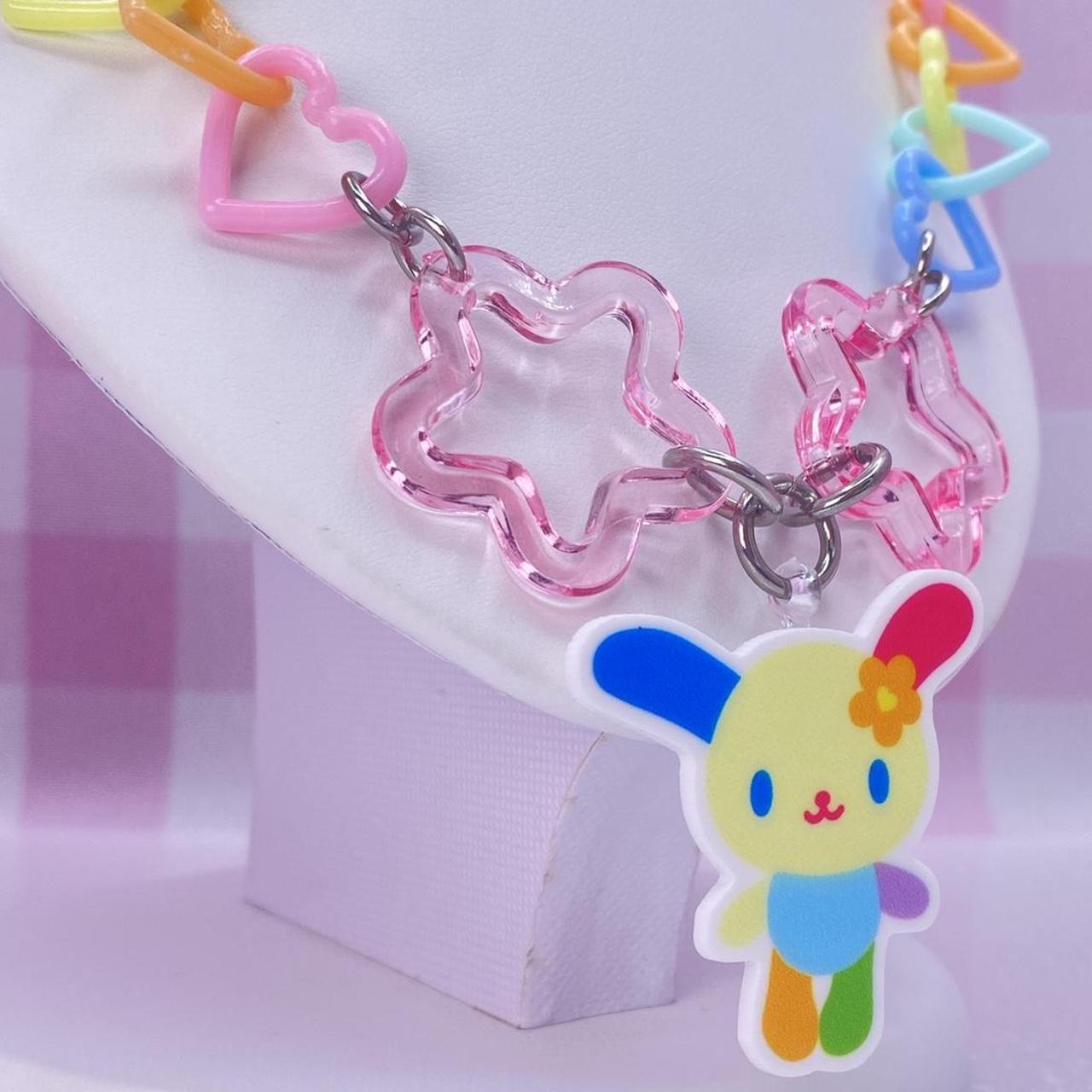 U*SA*HA*NA Pastel Rainbow Kawaii Necklace ♡ ♡... Depop