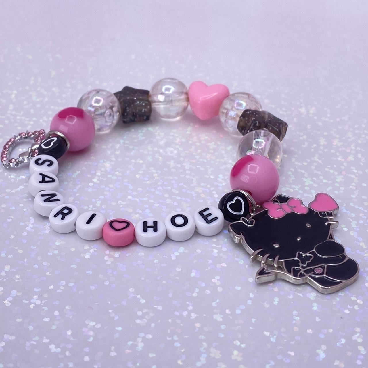 SanriHoe Hello Kitty Pastel & Black Bracelet 🖤💞 ♡... - Depop
