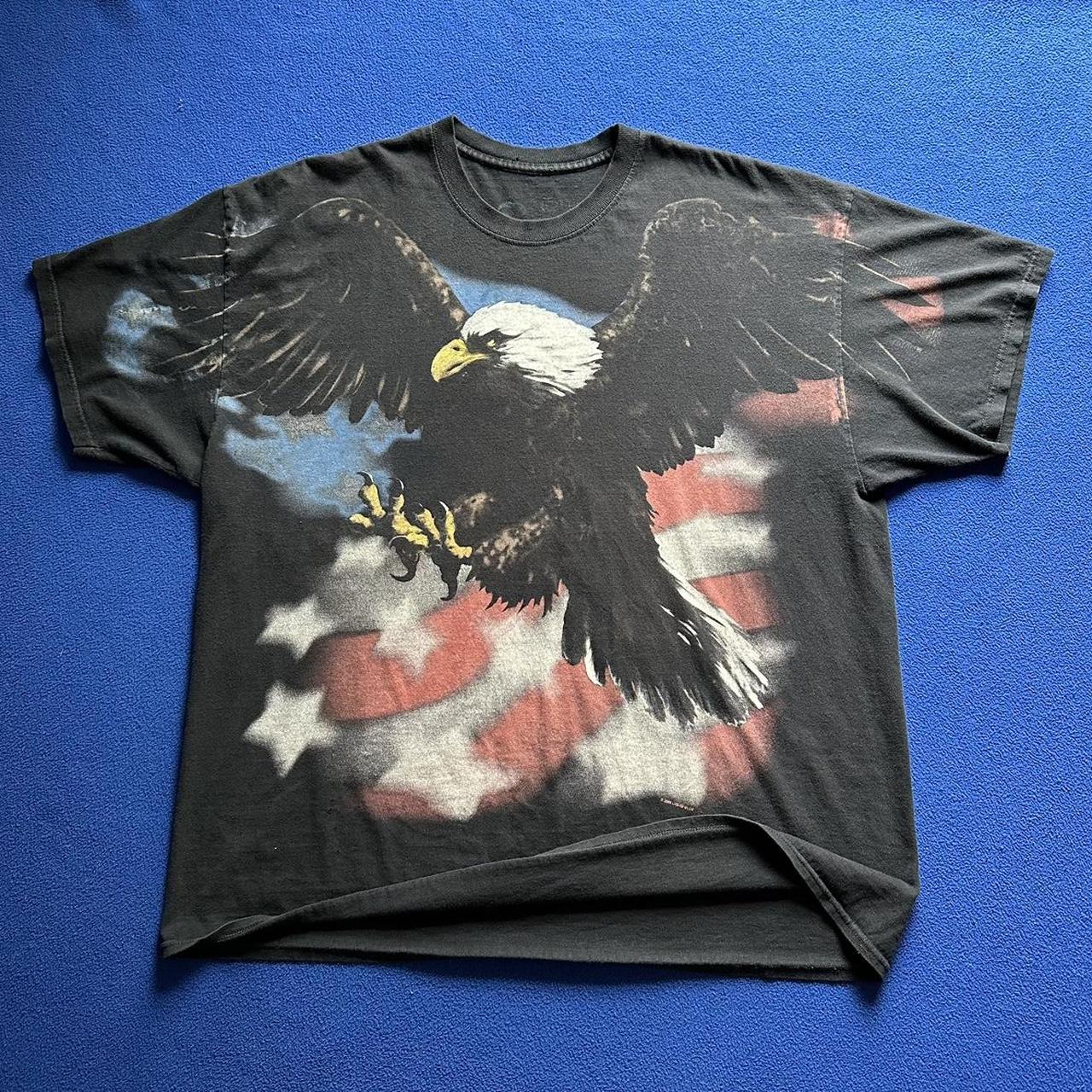 Liquid Blue American Eagle Black T-Shirt