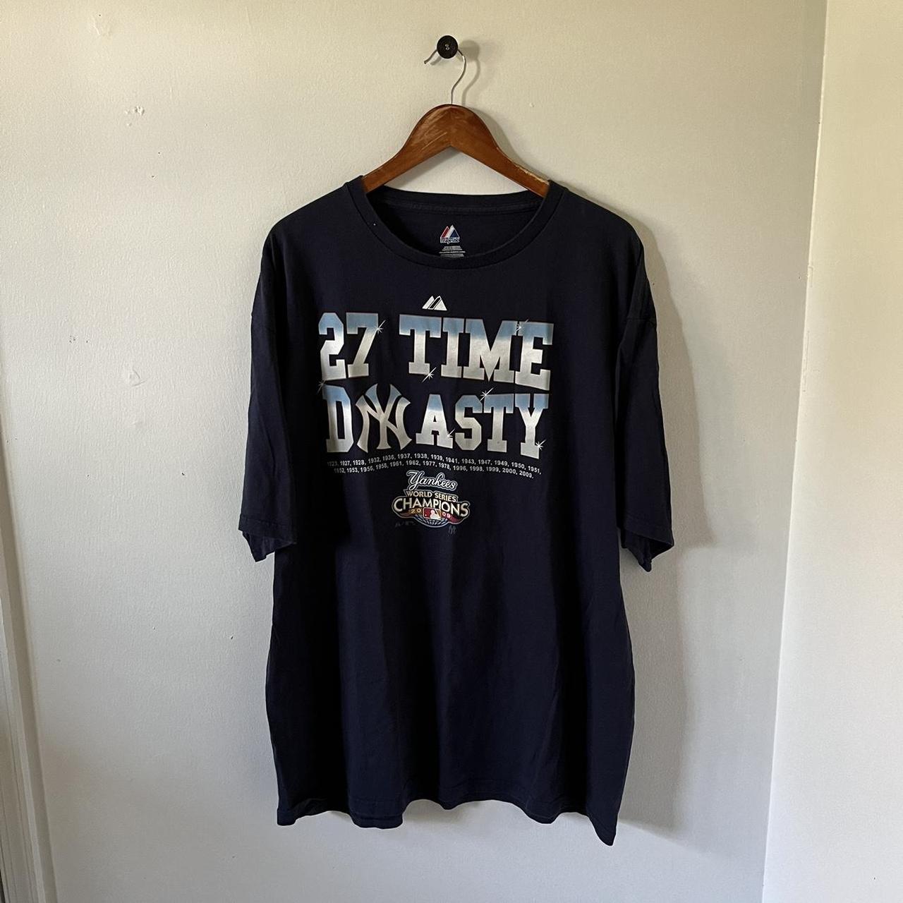 Majestic, Shirts, Ny Yankees 27th Time Dynasty Tshirt