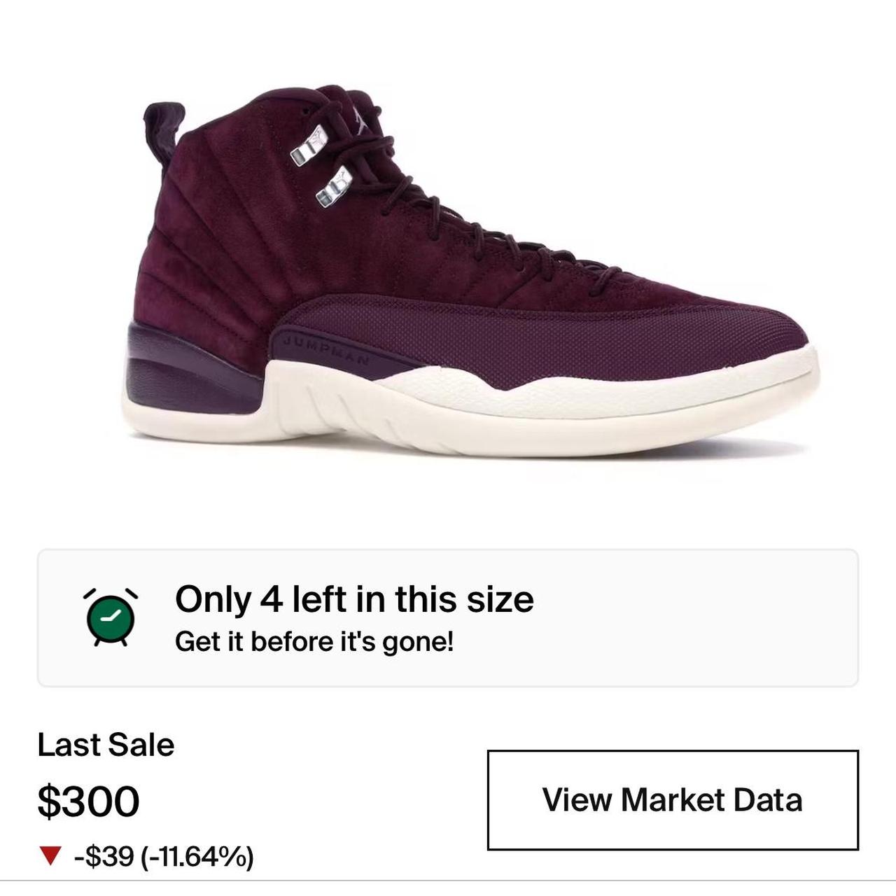 jordan 12 bordeaux stockx