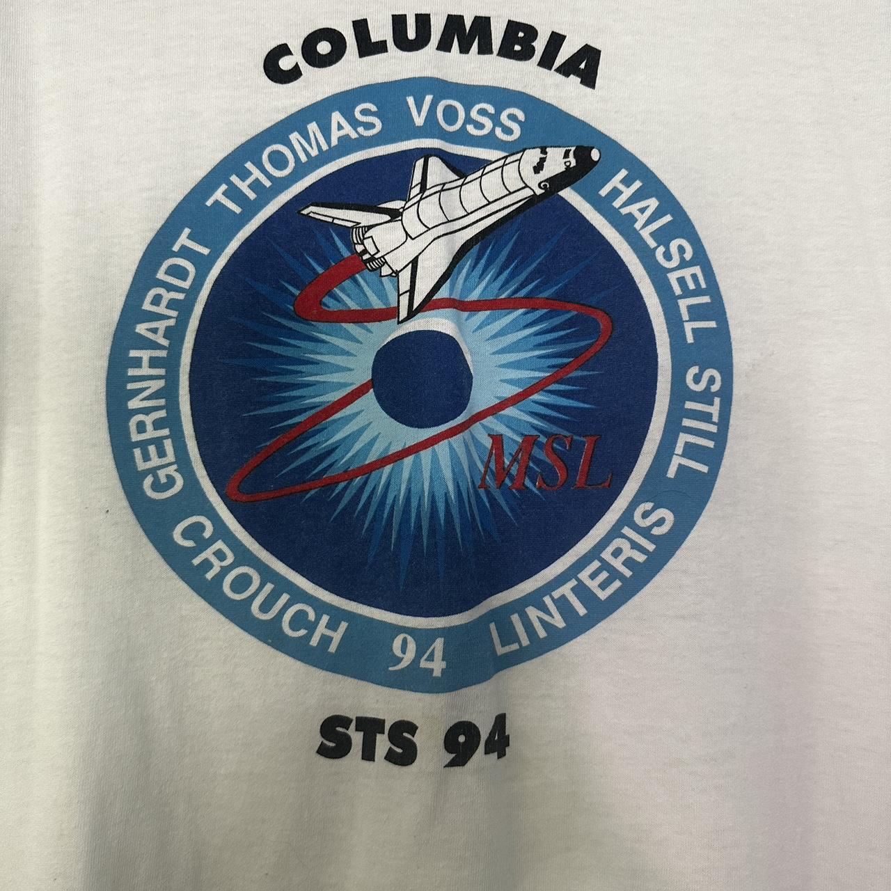 Columbia STS-94 Tee Vintage Hanes Heavyweight 50/50... - Depop