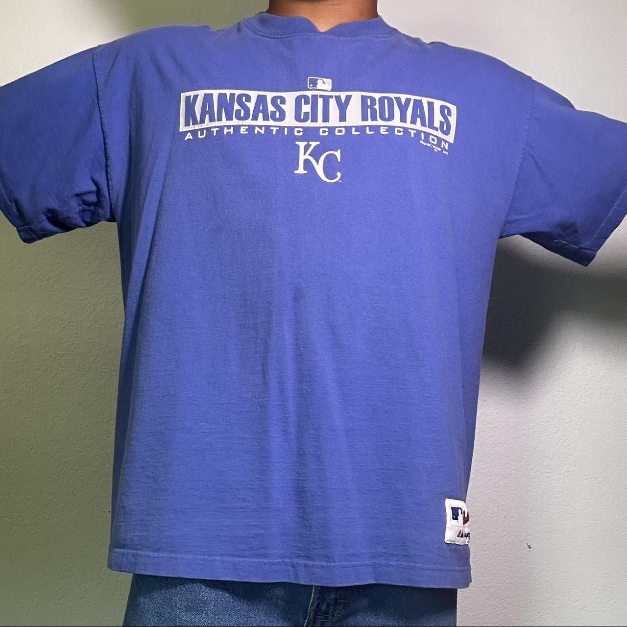 Authentic Collection Majestic KC Royals T-Shirt Kansas City MLB Men Size  Large