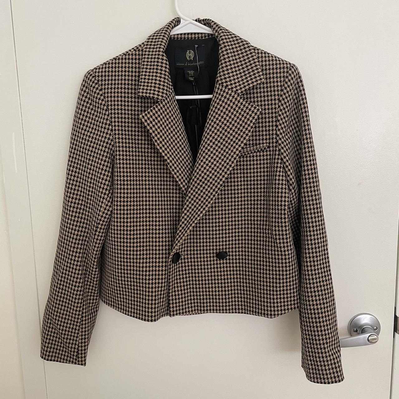 House of Harlow 1960 camel and black houndstooth... - Depop