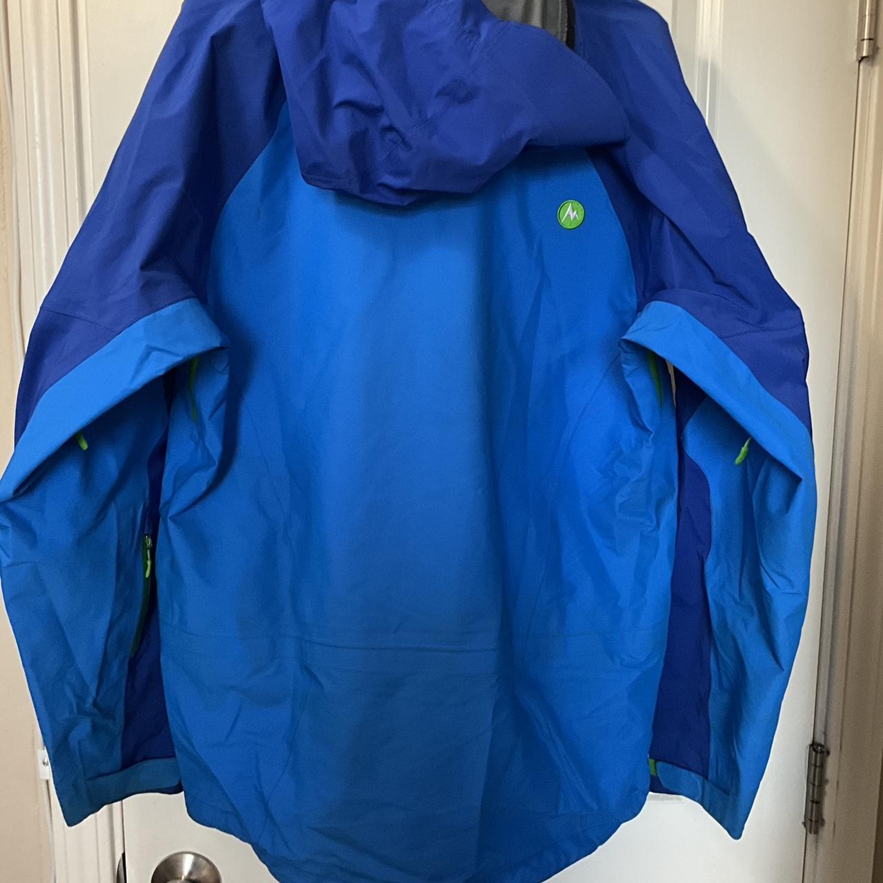 Blue and Green Cerro Torre Marmot ski jacket Depop