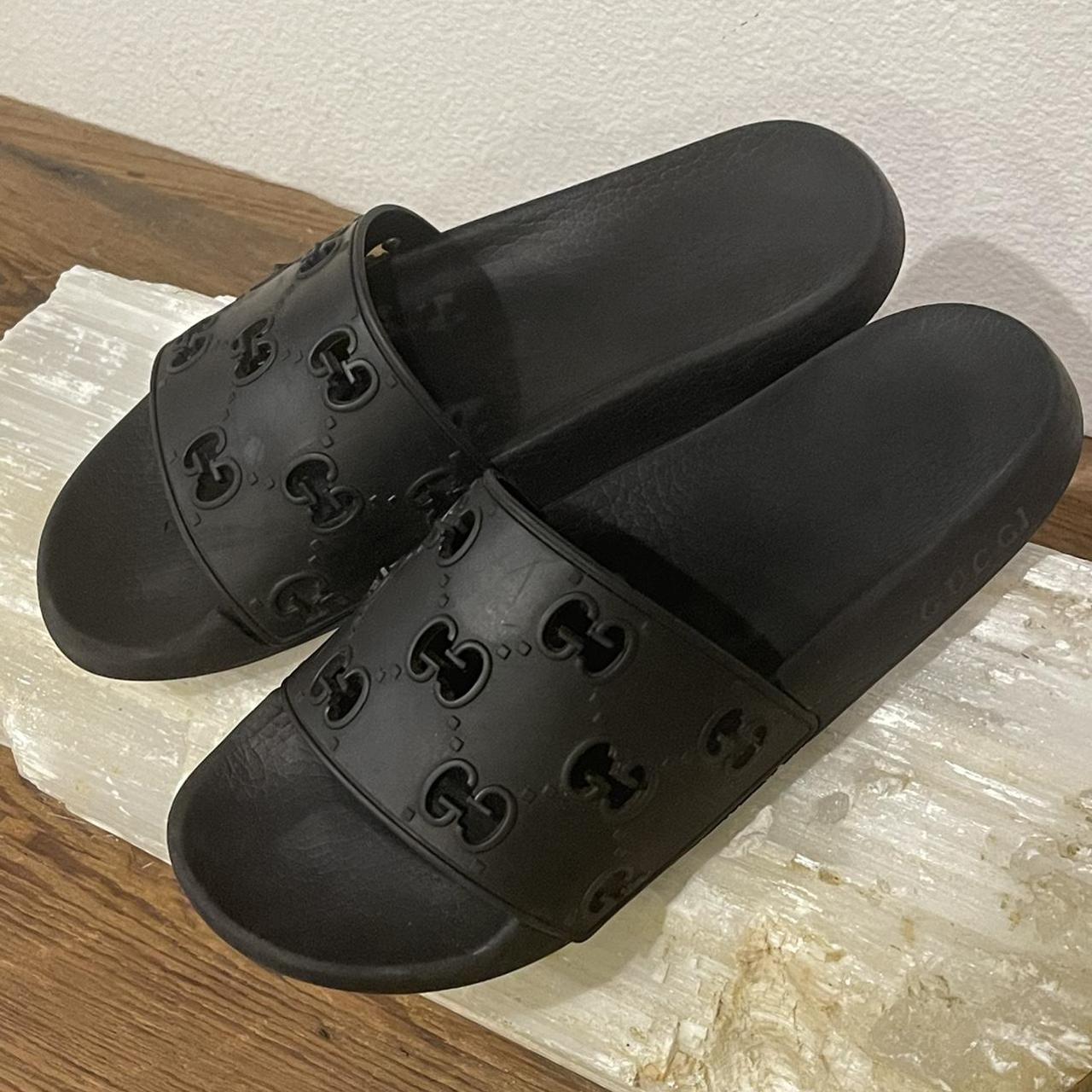 Gucci rubber gg online slide sandal