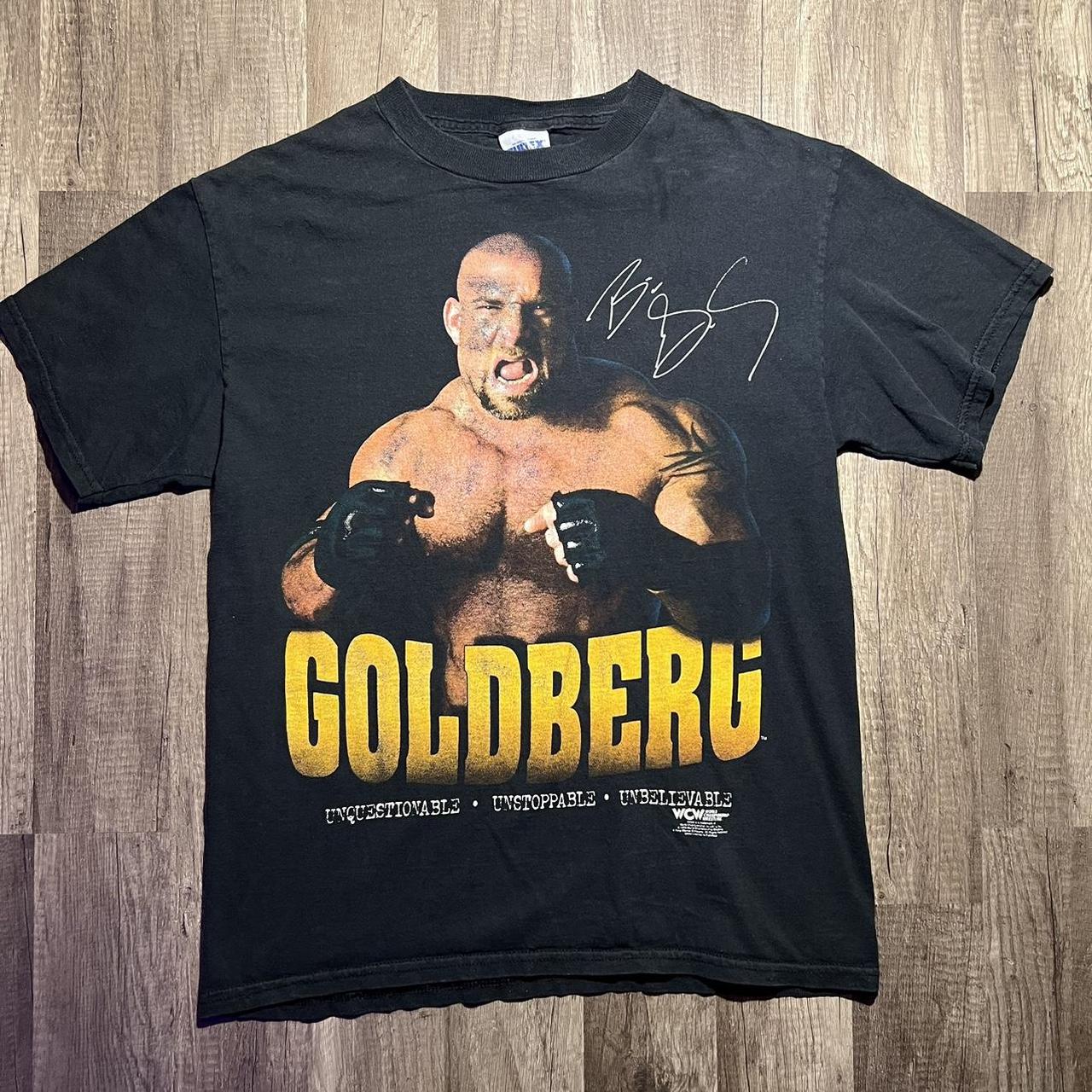 90s Wcw Goldberg Tee Size Medium - Depop