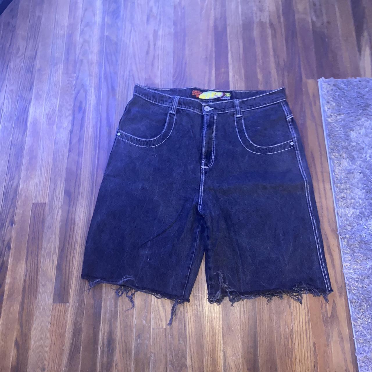 black baggy jnco twin cannon jeans 42x26 cut them... - Depop